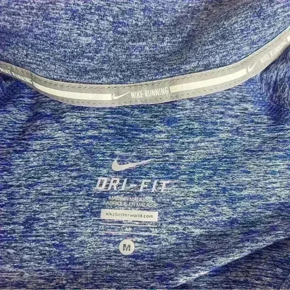 Nike Running Dri-Fit Blue 1/4 Zip - Picture 3 of 3